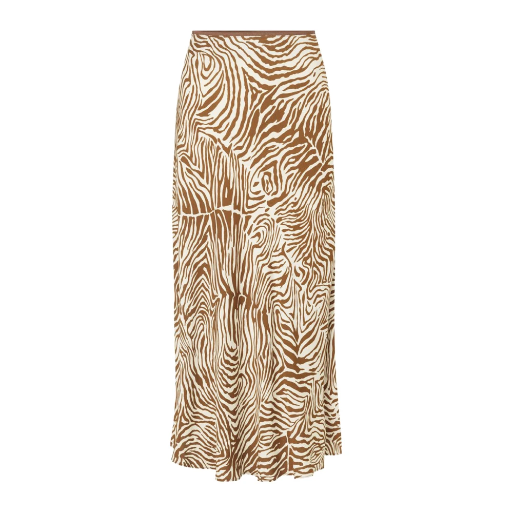 Samsøe Veelzijdige Gedrapeerde Midi Rok Beige Dames