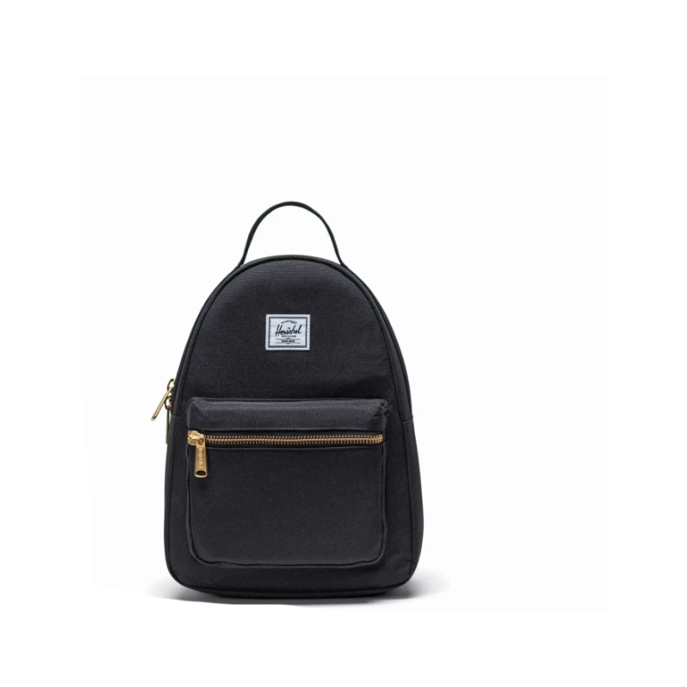 Herschel Zwarte Mini Rugzak met Gestreepte Voering Black Unisex