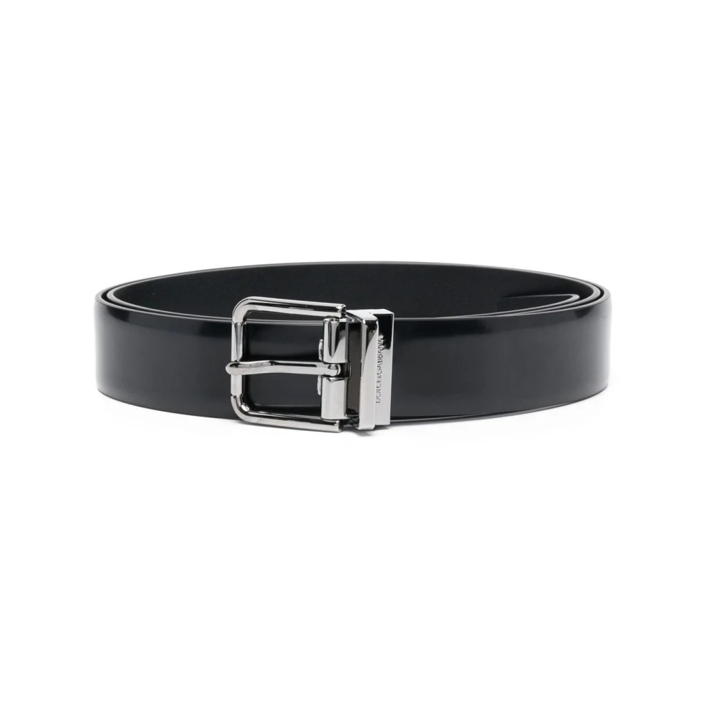 Dolce & Gabbana Belts, Male, 110 Cm, Squabuckle Belt Black