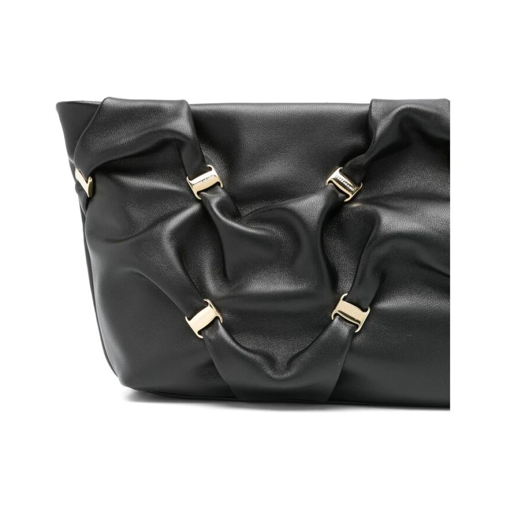 Salvatore Ferragamo Zwarte Schoudertas met Kaartsleuven Black Dames