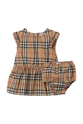 beige-romper-dress-set