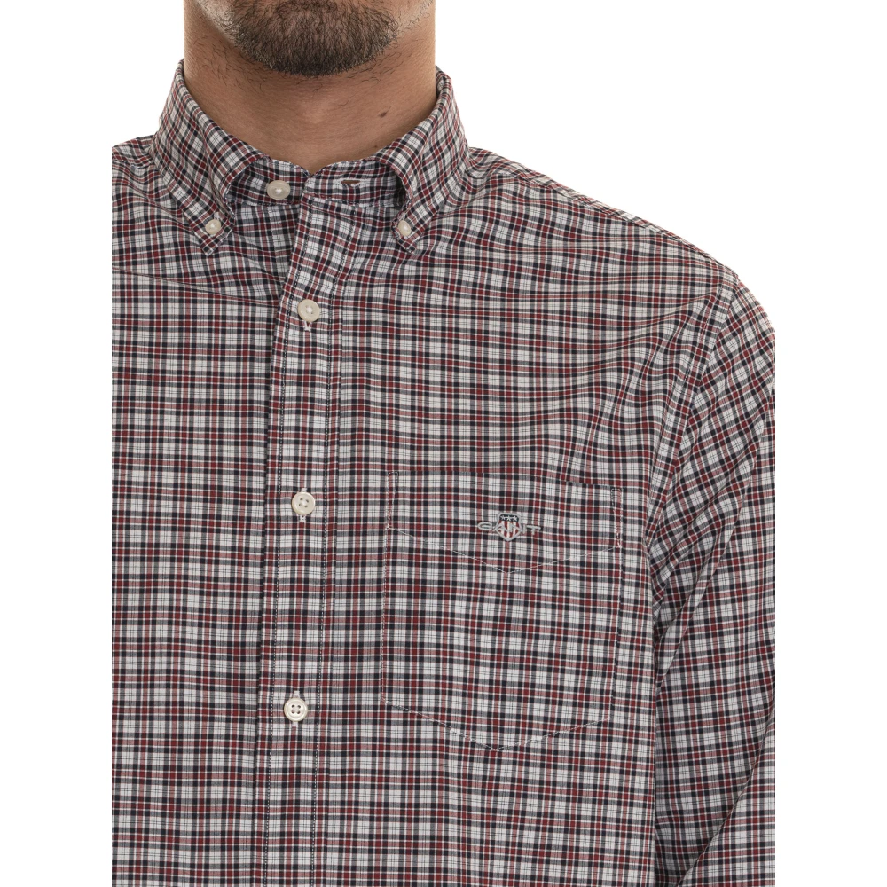 Gant Geruite Katoenen Knoopshirt Multicolor Heren