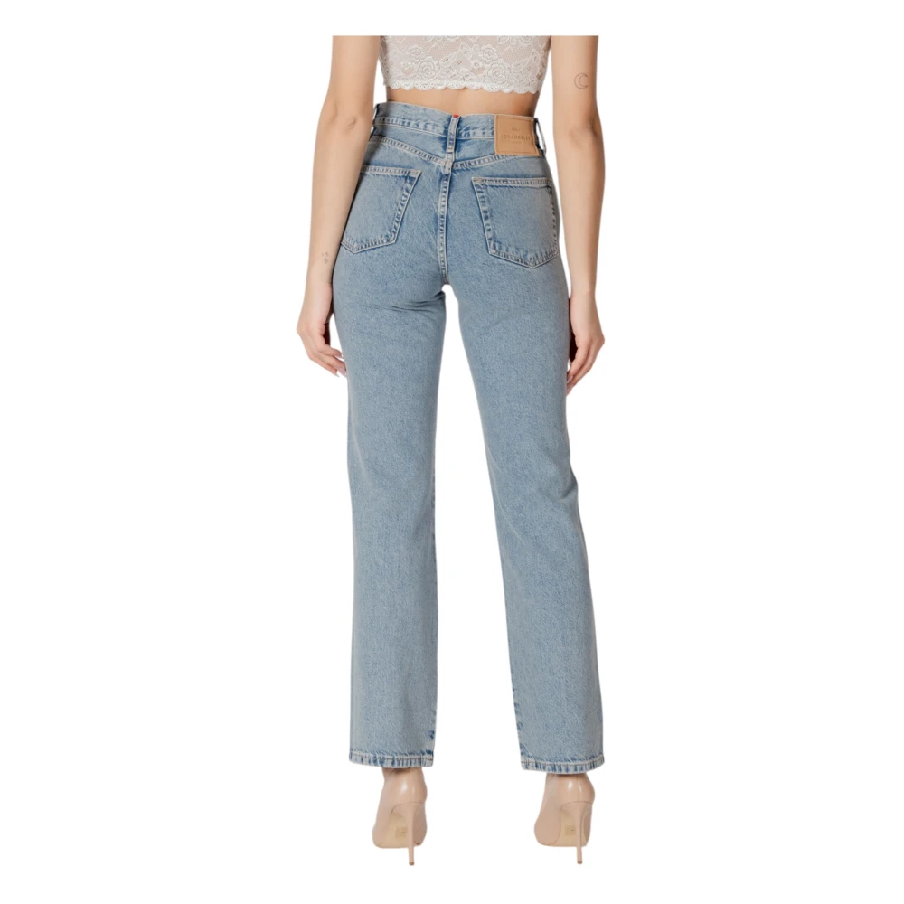 Only Rhinestone Embellished Denim Jeans Blue Dames