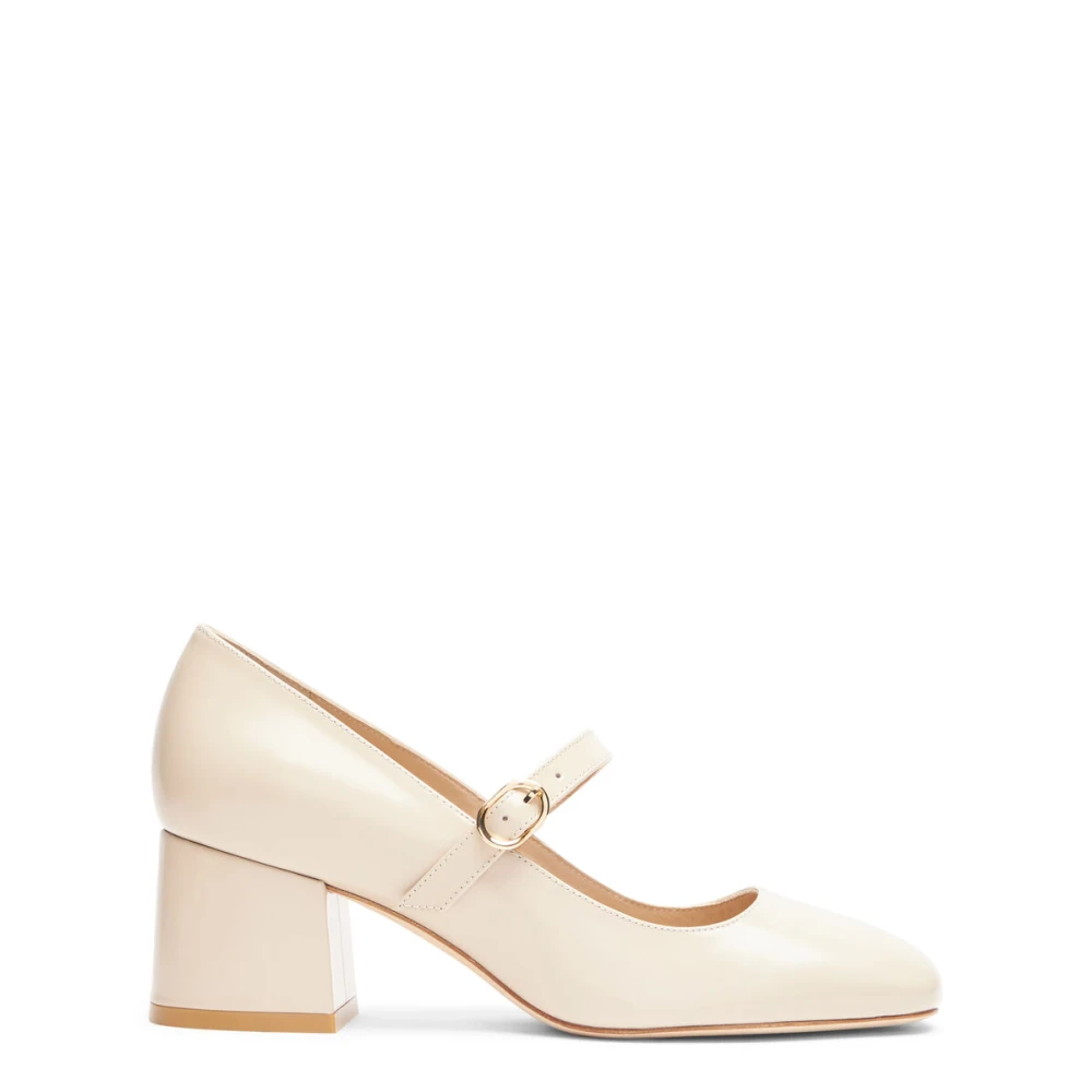 Stuart Weitzman Modern Mary Jane Pump Beige, Dam