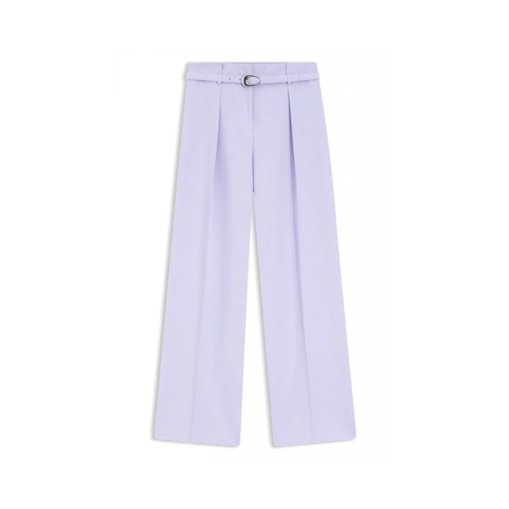 Hugo Vrouw Purper Broeken Dames, Paars, S, Wide Broeken