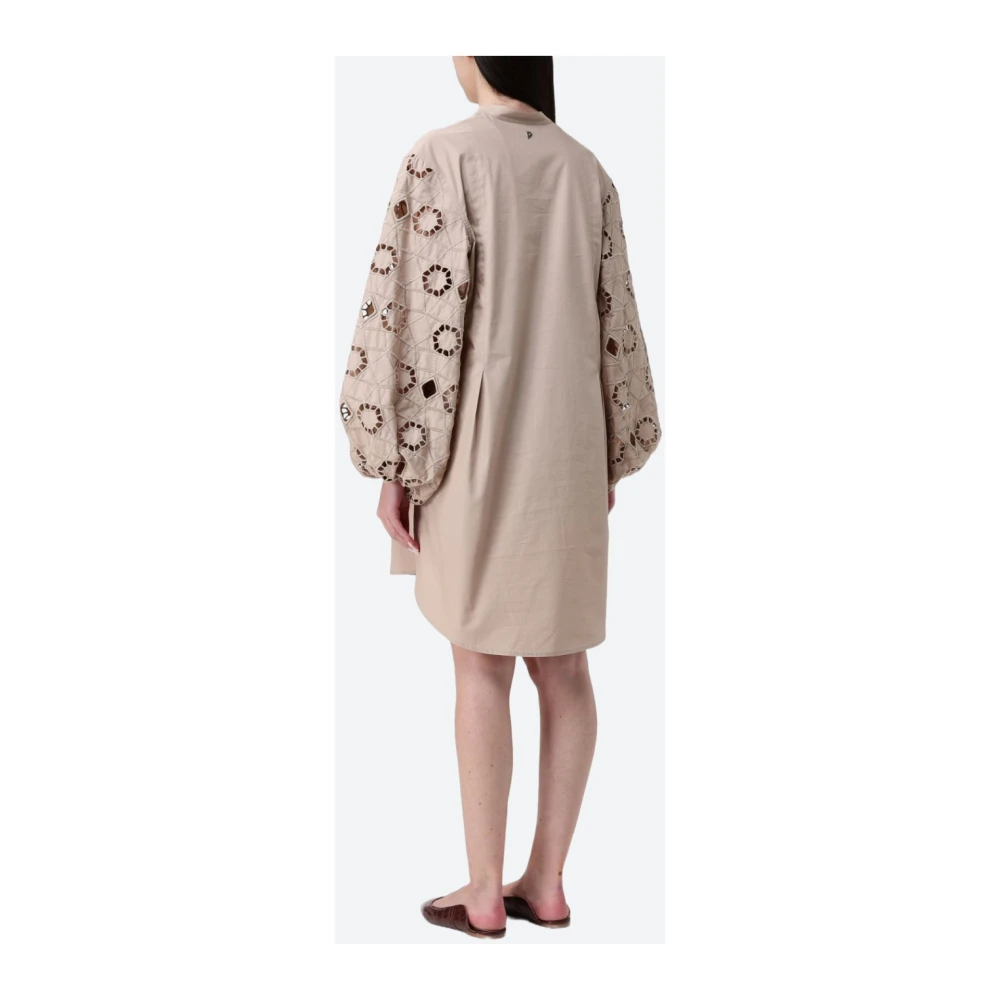Dondup Macramé Mouw Jurk Pink Dames