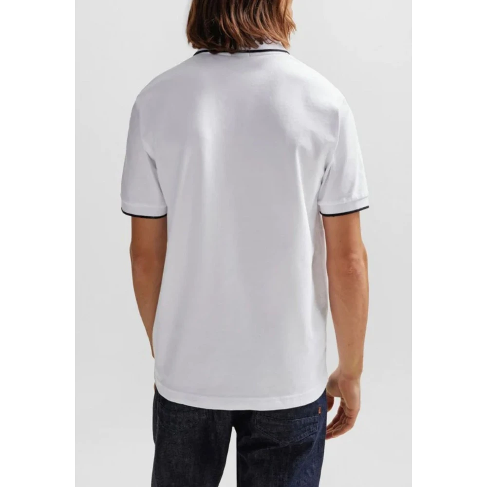 Hugo Boss Heren Polo Passertip White Heren