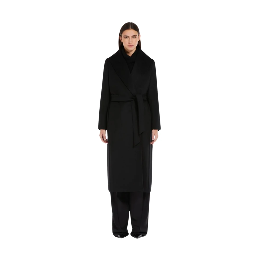 Max Mara Stijlvolle Jas voor Vrouwen Black Dames
