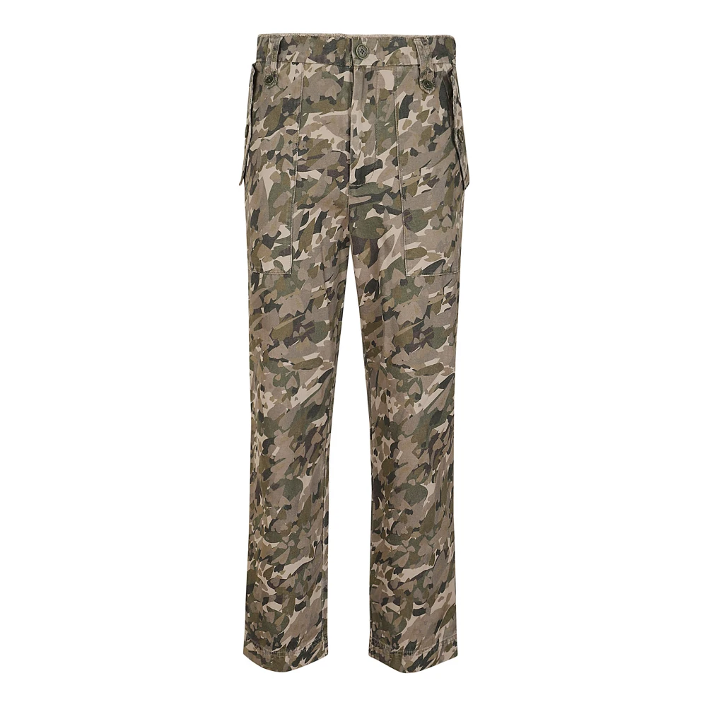 Zadig & Voltaire Camouflage Canvas Byxor med Dragkedja Multicolor, Dam