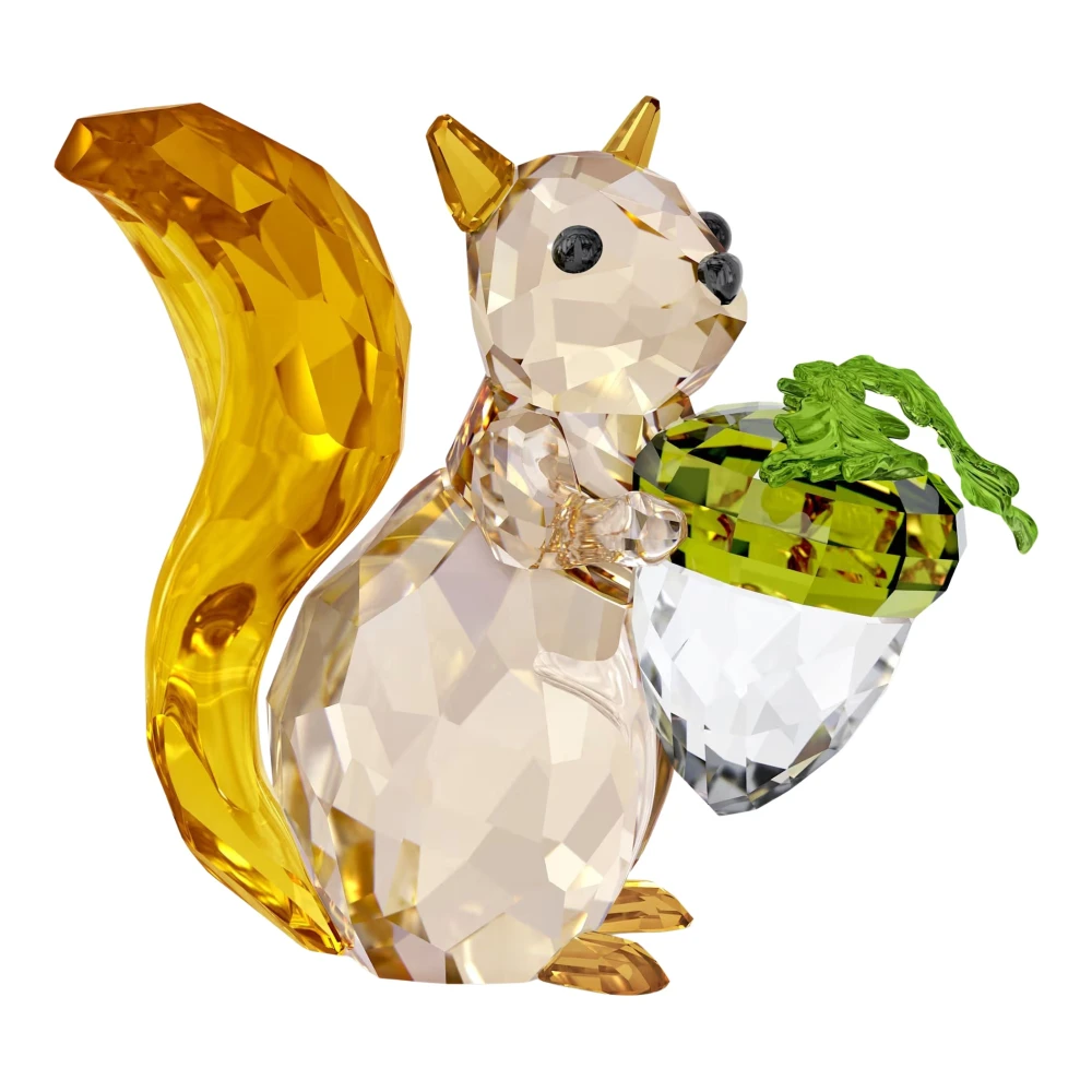 Swarovski Unisex Decorative Figure Idyllia Squirrel And Acorn Crystal Multicolor 5683617