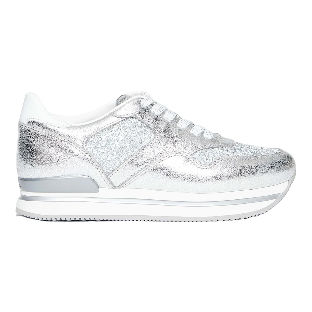 Hogan Silver Glitter Sneakers för Kvinnor Gray, Dam