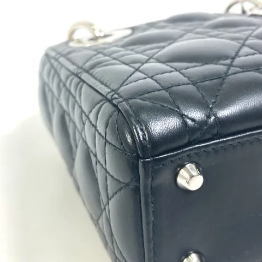 Dior Vintage Pre-owned Leather dior-bags Black Dames