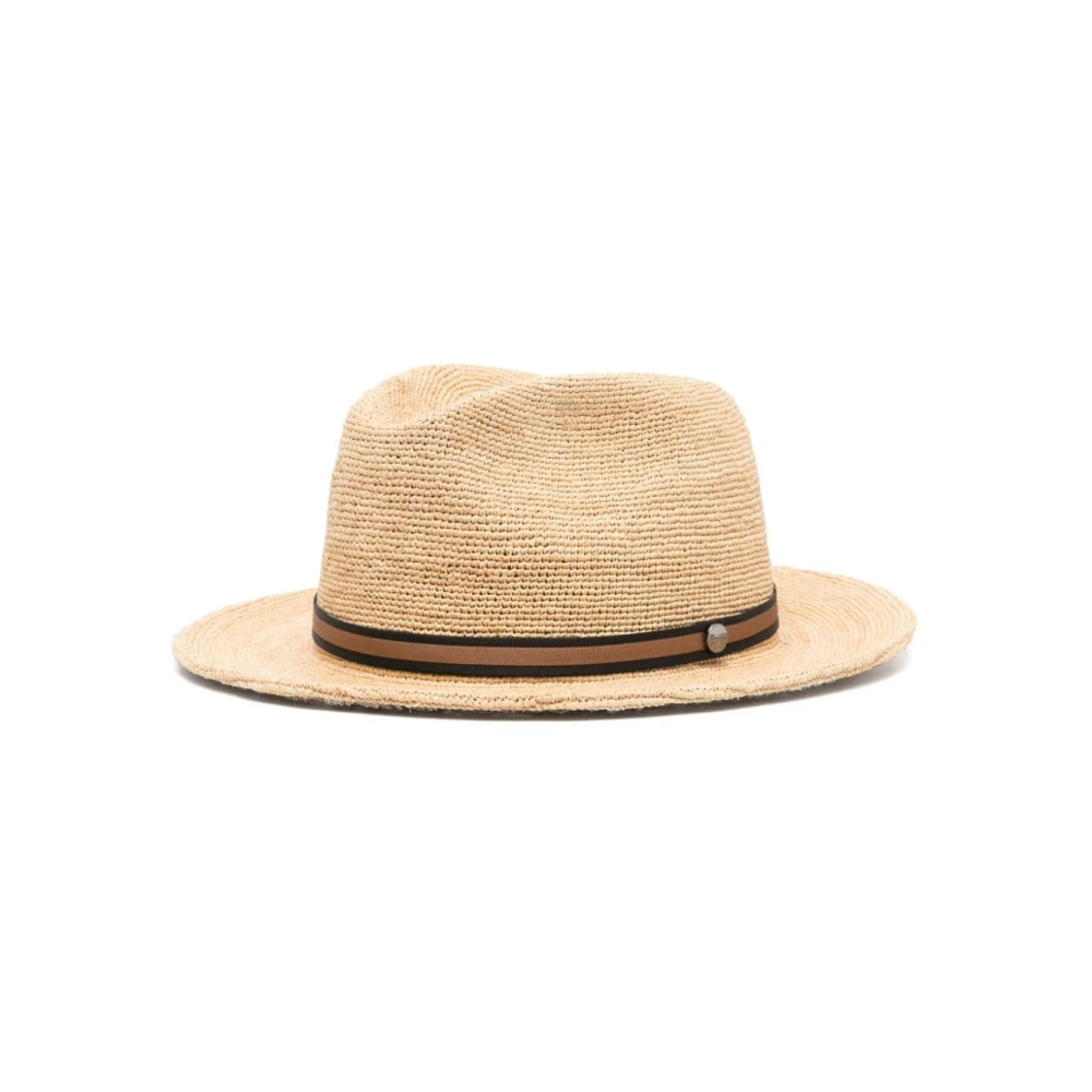 Borsalino Natuurlijke hoeden voor stijlvolle uitstraling Beige Heren