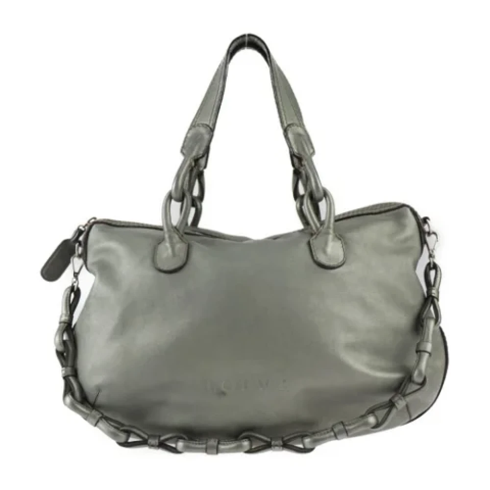 Loewe Pre-owned Fabric handbags Gray Dames