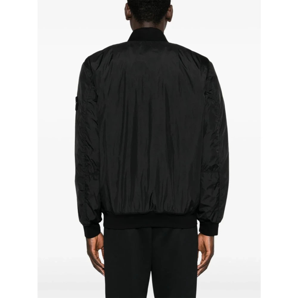 Stone Island Pufferjas met Compass Logo Black Heren