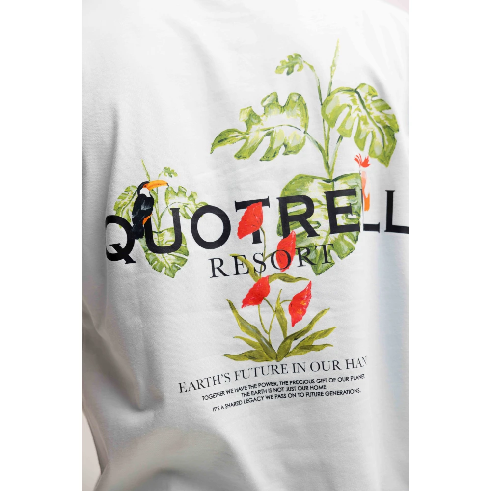 Quotrell Bloemen T-shirt Heren Lichtblauw Blue Heren