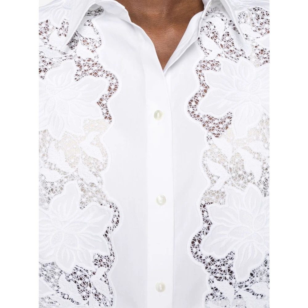 P.a.r.o.s.h. Witte Katoenen Klassieke Kraag Shirt White Dames