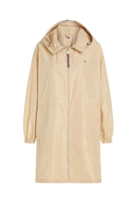 Vindtät Parka med Huva och Fickor
