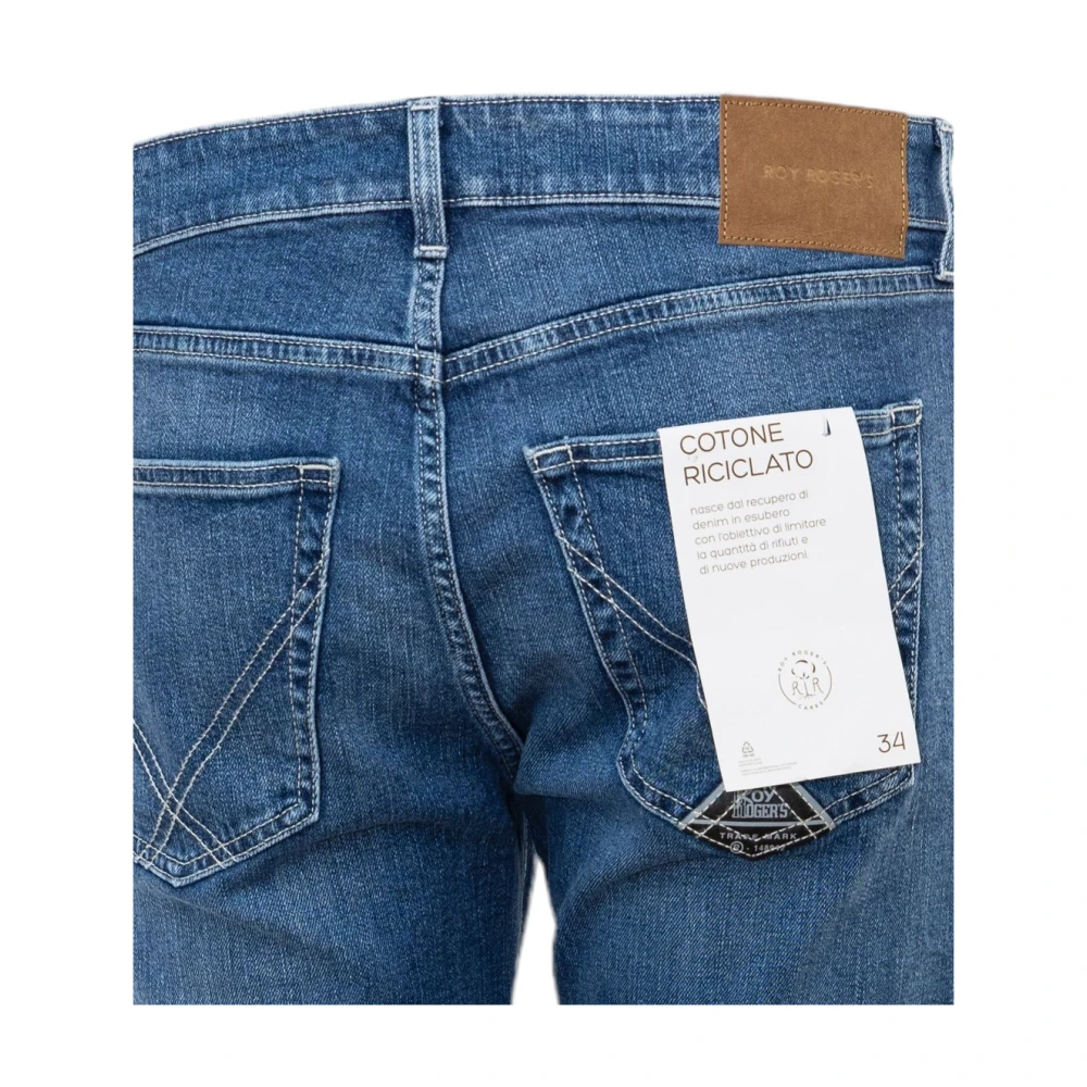 Roy Roger's Medium Wash Denim Jeans met Tassel Blue Heren