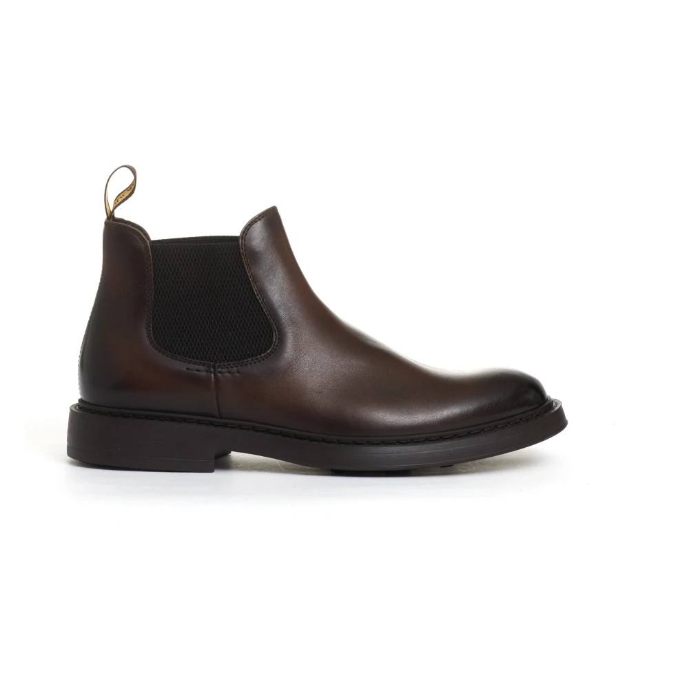 Doucal's Men's Brown Chelsea Boots, 10 Uk, Leather Beatles Boots