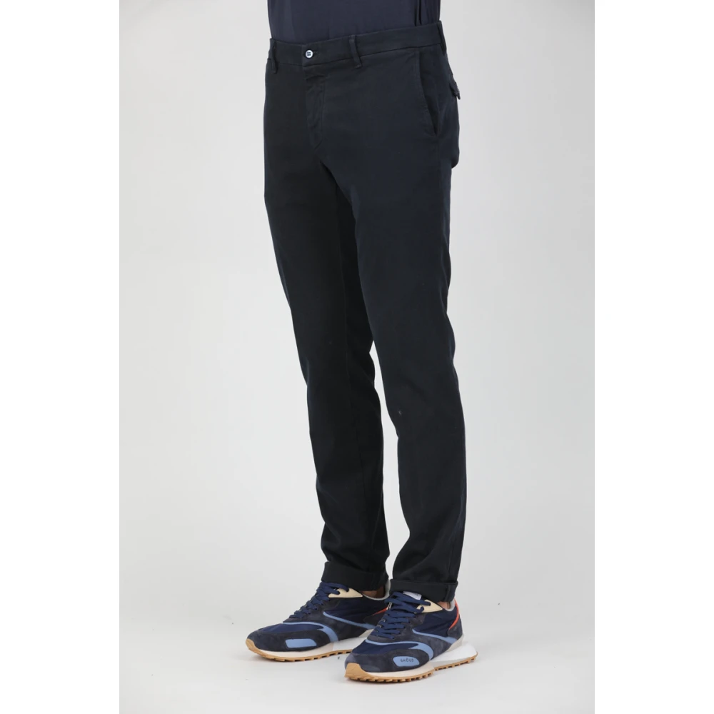 Mason's Diagonale Stof New York City Broek Blue Heren