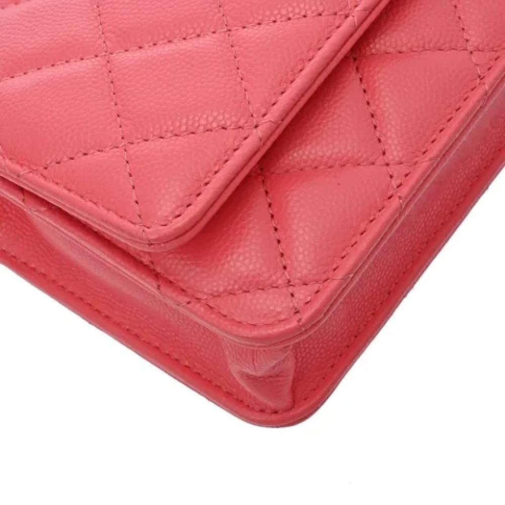 Chanel Vintage Pre-owned Leather chanel-bags Pink Dames
