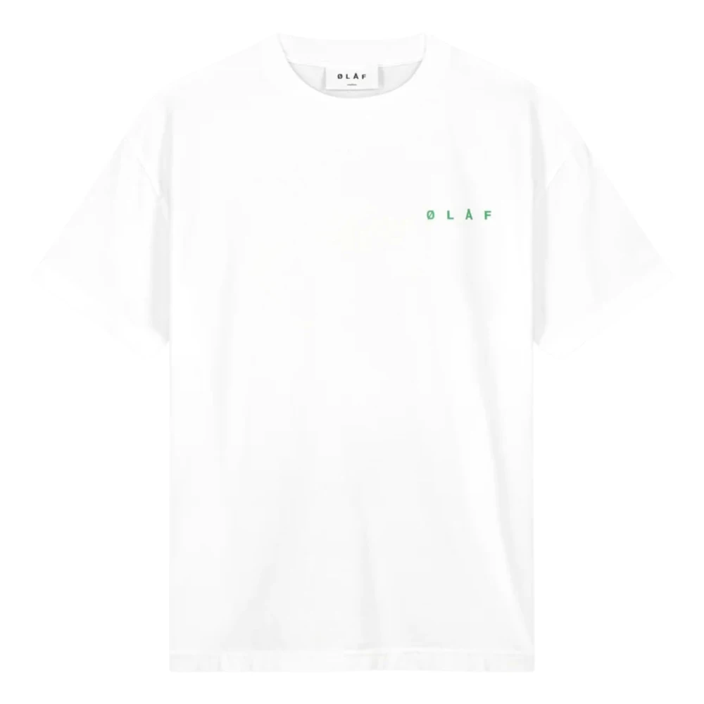 Olaf Hussein Spiral Face Tee T-shirt Wit White Heren