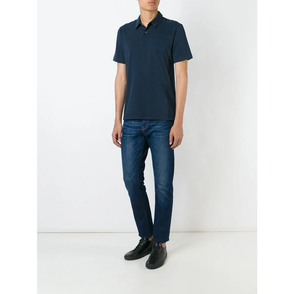 James Perse Polo Shirts Blue Heren