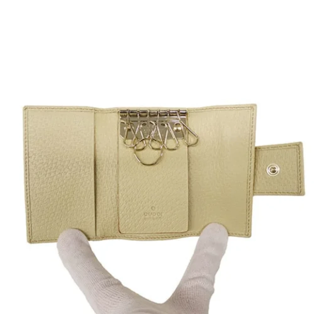 Gucci Vintage Pre-owned Canvas key-holders Beige Dames