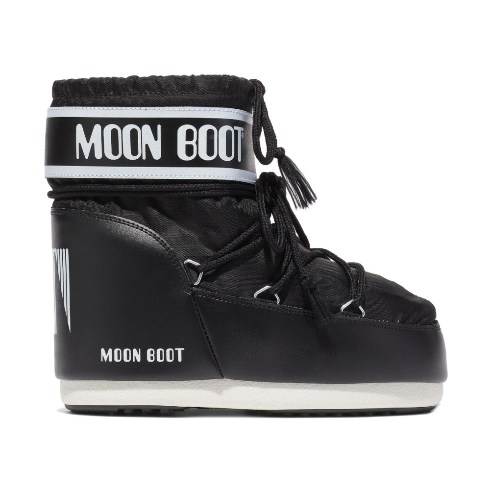 Moon Boot Svarta Icon Low Vadderade Stövlar Black, Dam