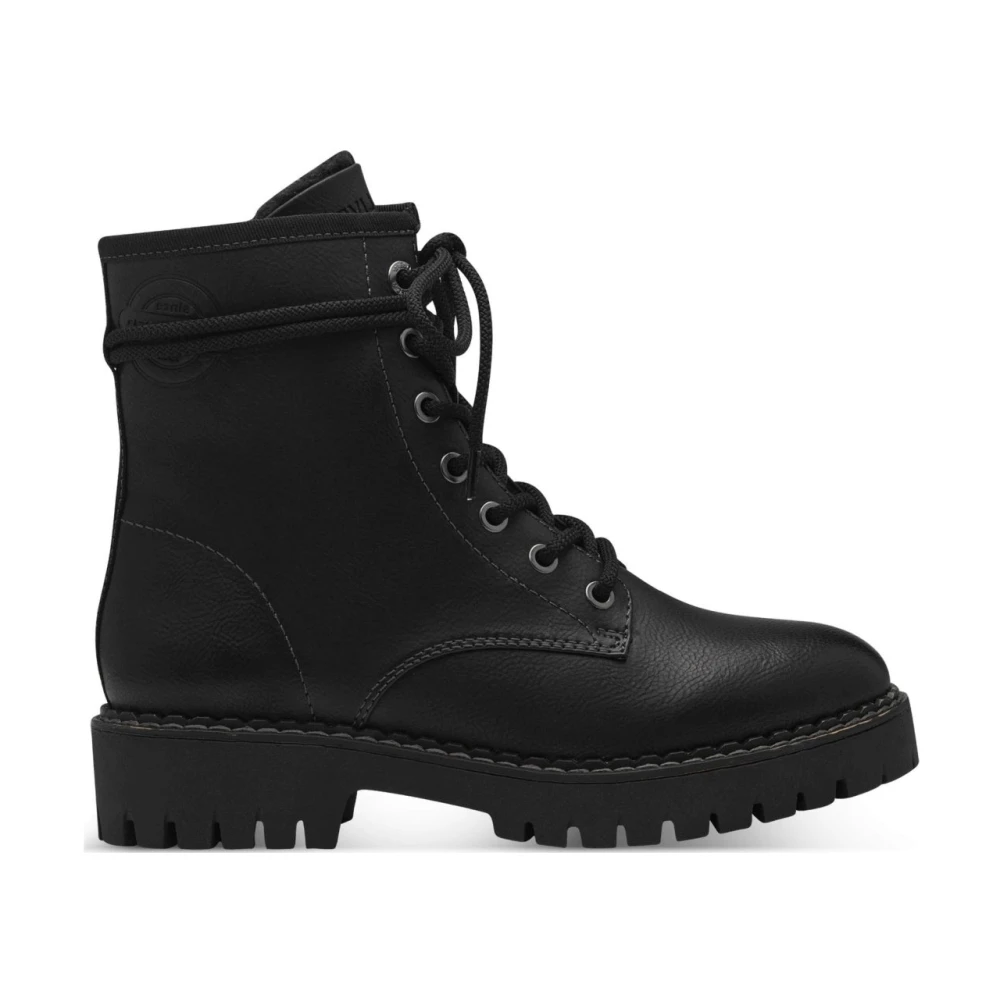S.oliver Women's Black Lace-Up Boots, 7 Uk, Casual Closed Booties