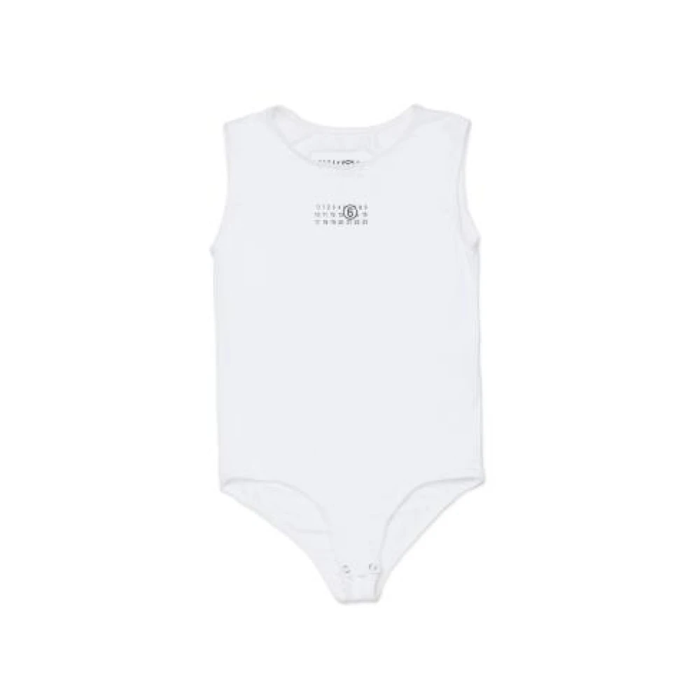 Mm6 Maison Margiela Women's White Number-Print Bodysuit