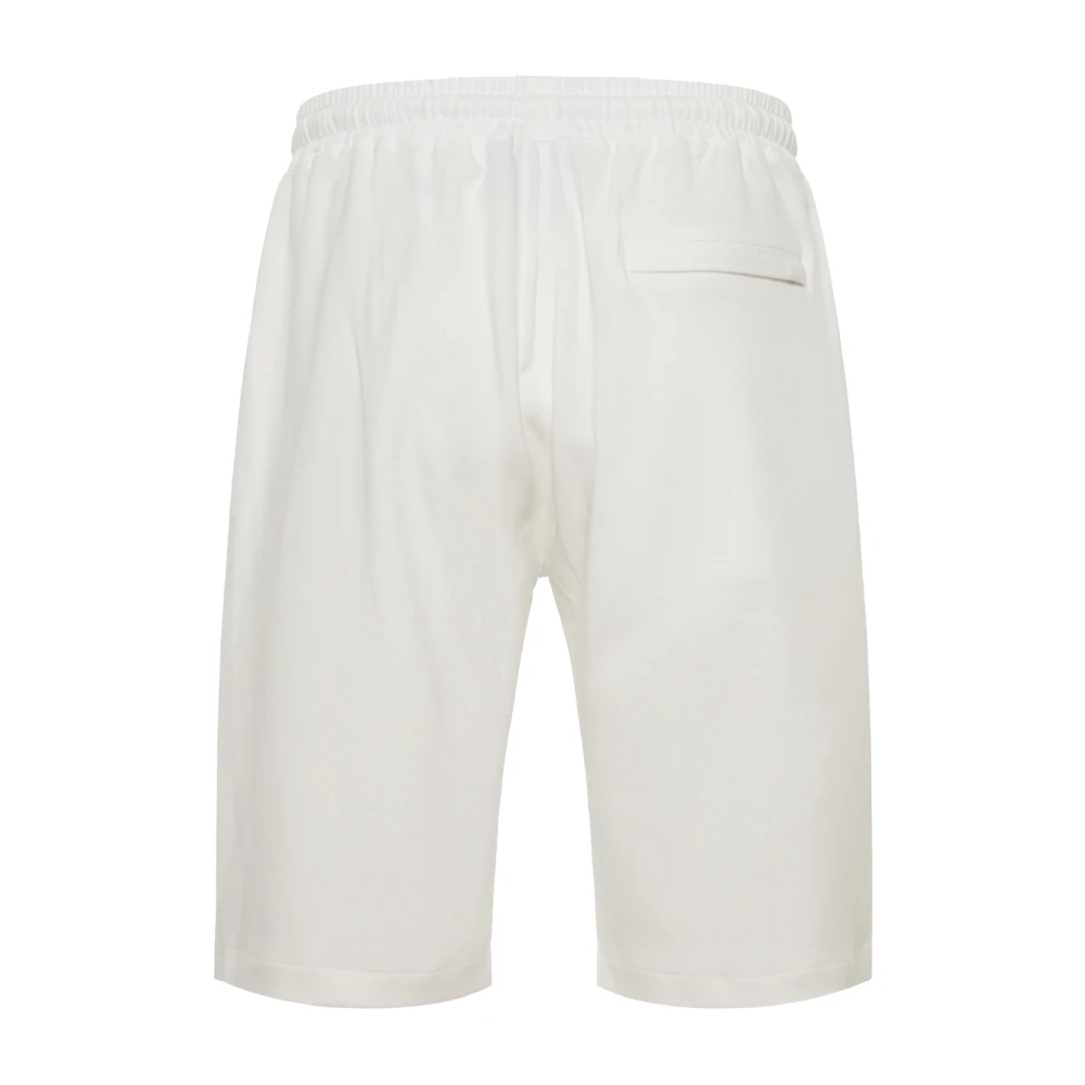 Barba Katoenen blend shorts met zakken White Heren