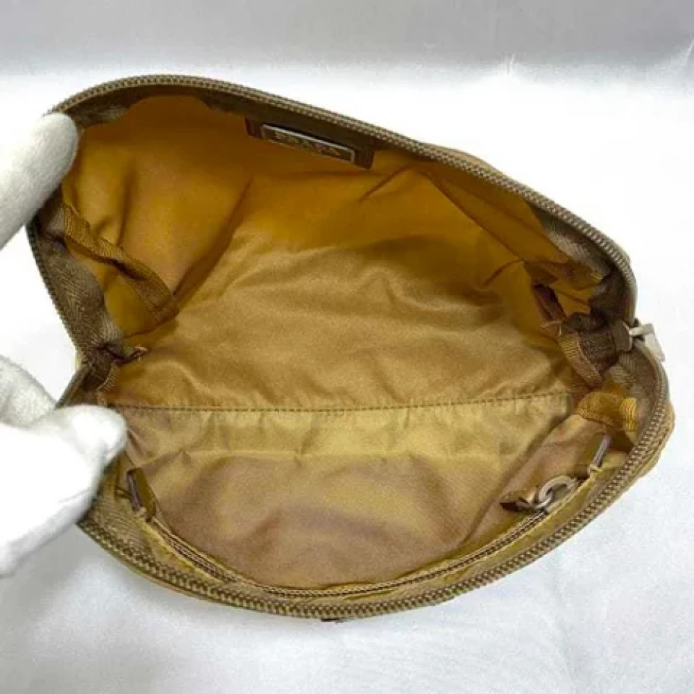 Prada Vintage Pre-owned Nylon prada-bags Beige Dames