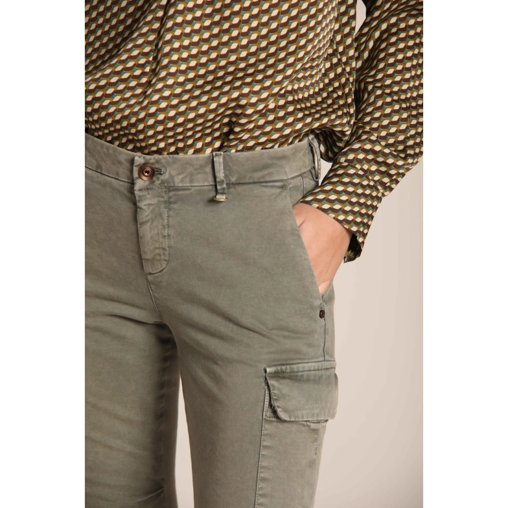 Mason's Curvy Fit Cargo Broek Groen Green Dames