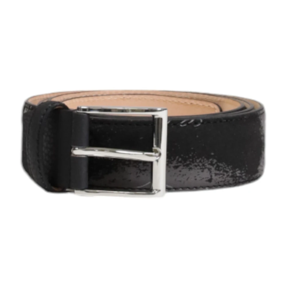 Alviero Martini 1a Classe Gestructureerde Designer Riem Zwart Herfst Winter Black Heren