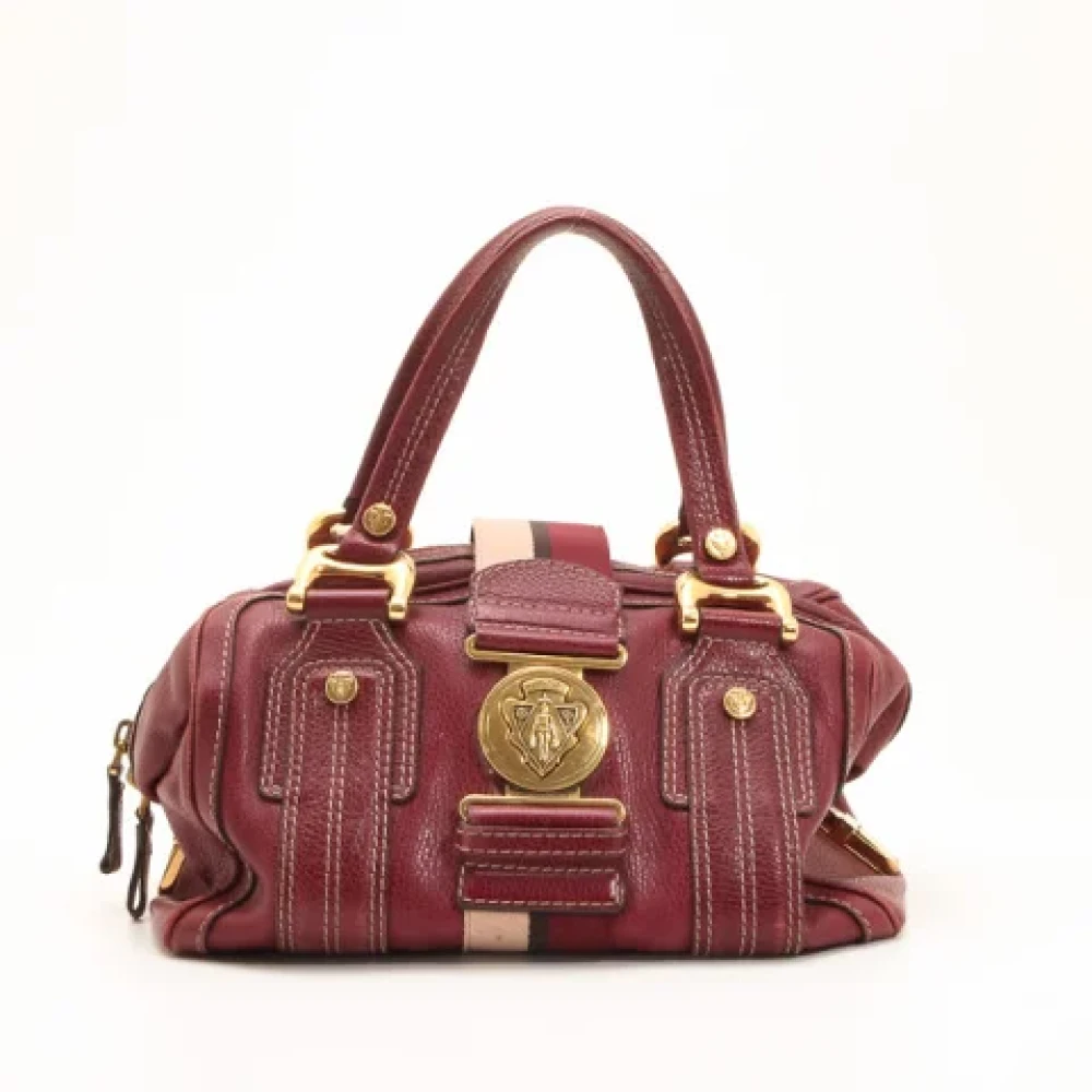 Gucci Vintage Pre-owned Leather gucci-bags Red Dames