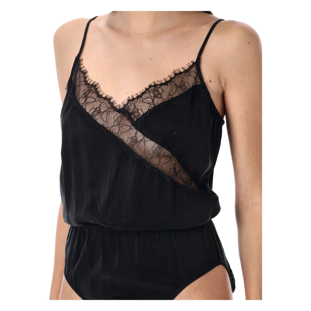 Remain Birger Christensen Zwart Kant Body Topwear Black Dames