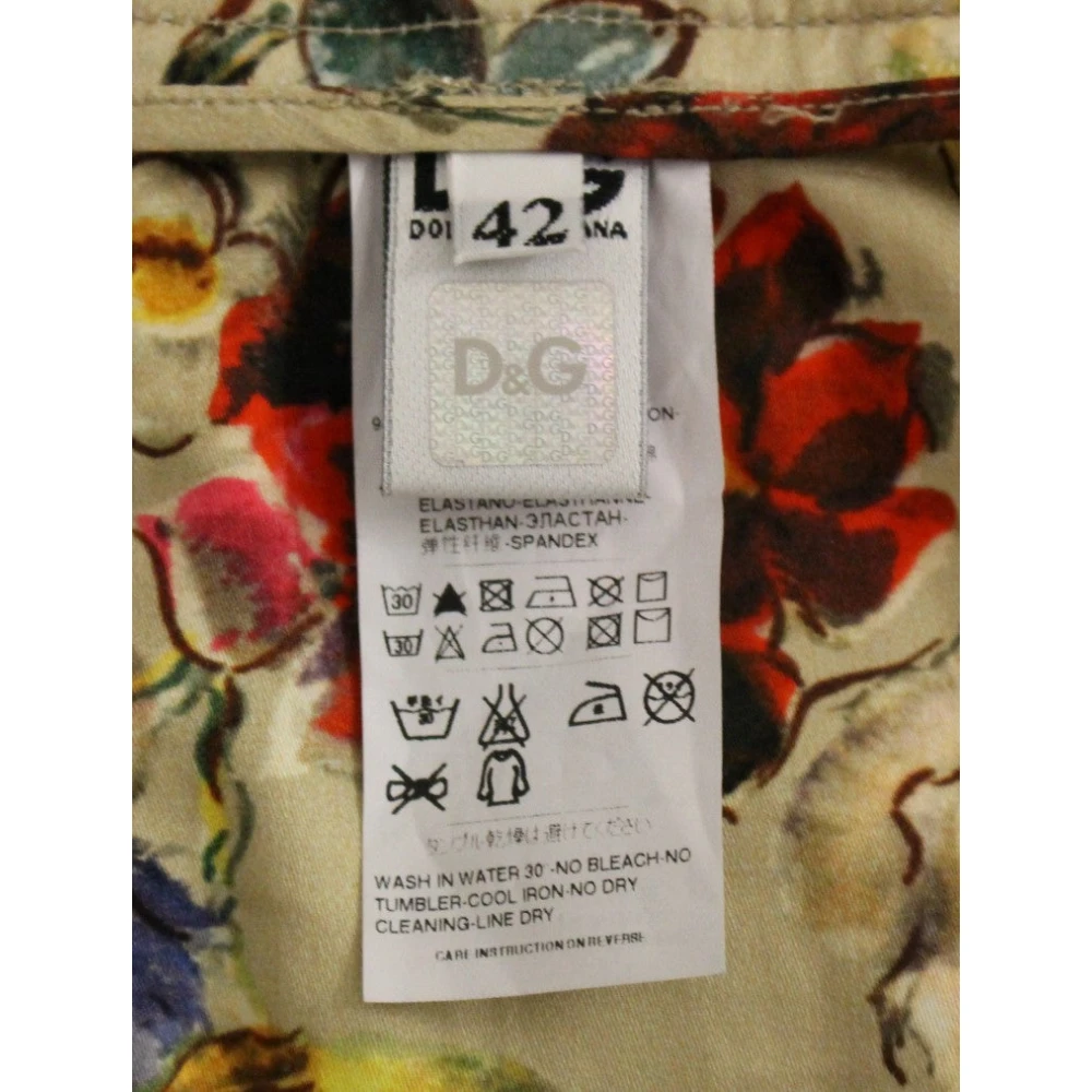 Dolce & Gabbana Elegante Beige Regular Fit Broek Beige Dames