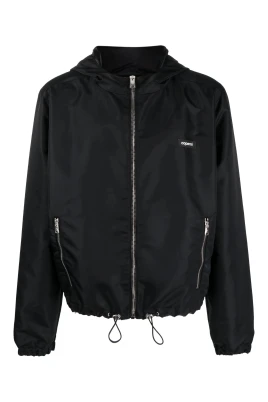 Svart Zipped Blouson Jacka