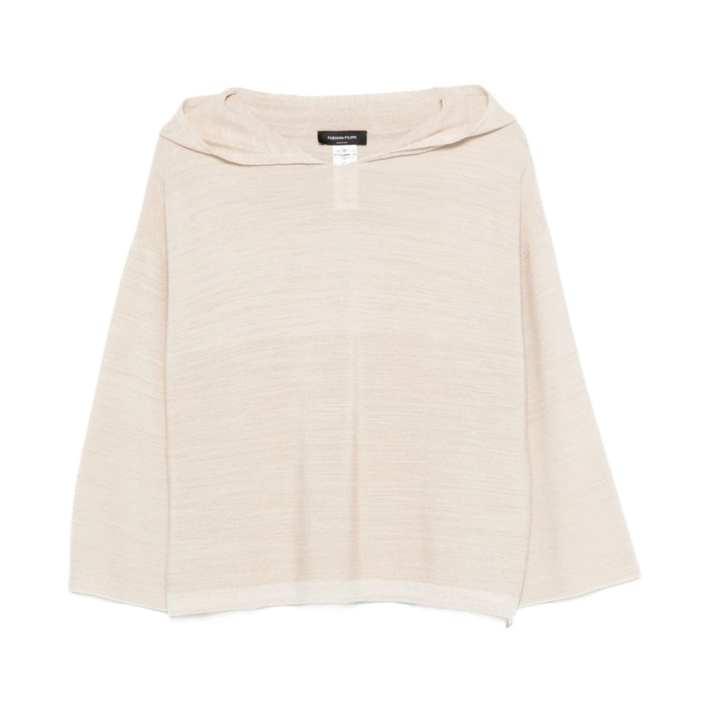 Fabiana Filippi Beige Jumpers - Female - Round-Neck Knitwear - Xs - Knitwear