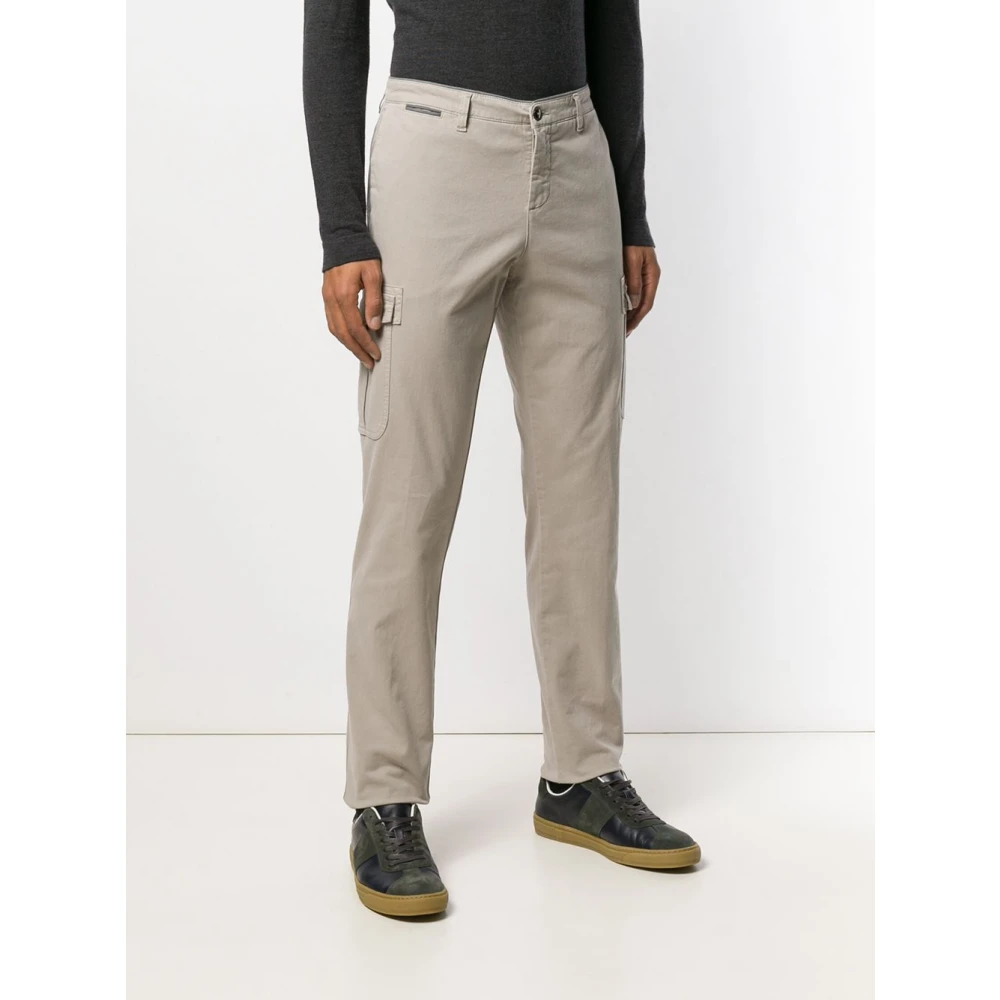 Eleventy Katoenen broek met zij- en achterzakken Beige Heren