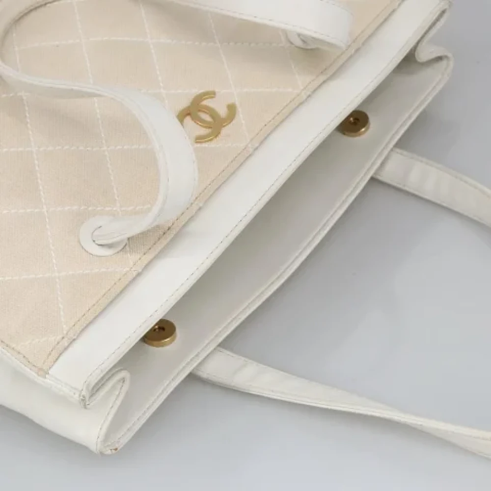 Chanel Vintage Pre-owned Canvas chanel-bags White Dames