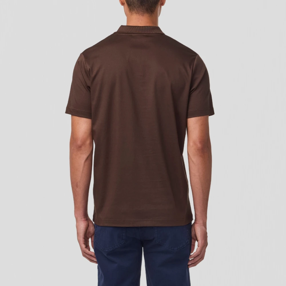 Nn07 Katoenen Jersey Poloshirt Demitasse Brown Heren