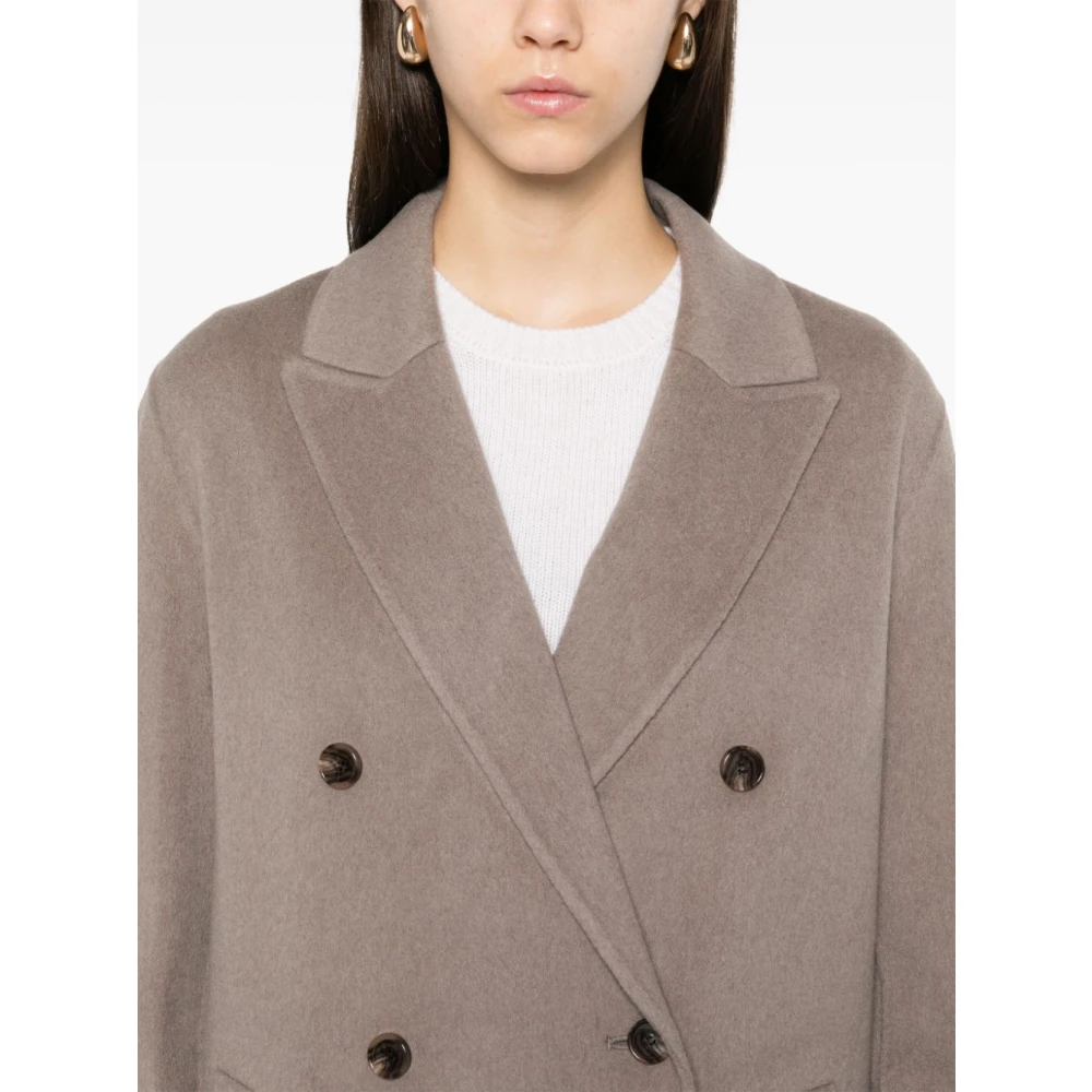 Theory Double-Face Wol-Kasjmier Jas Brown Dames