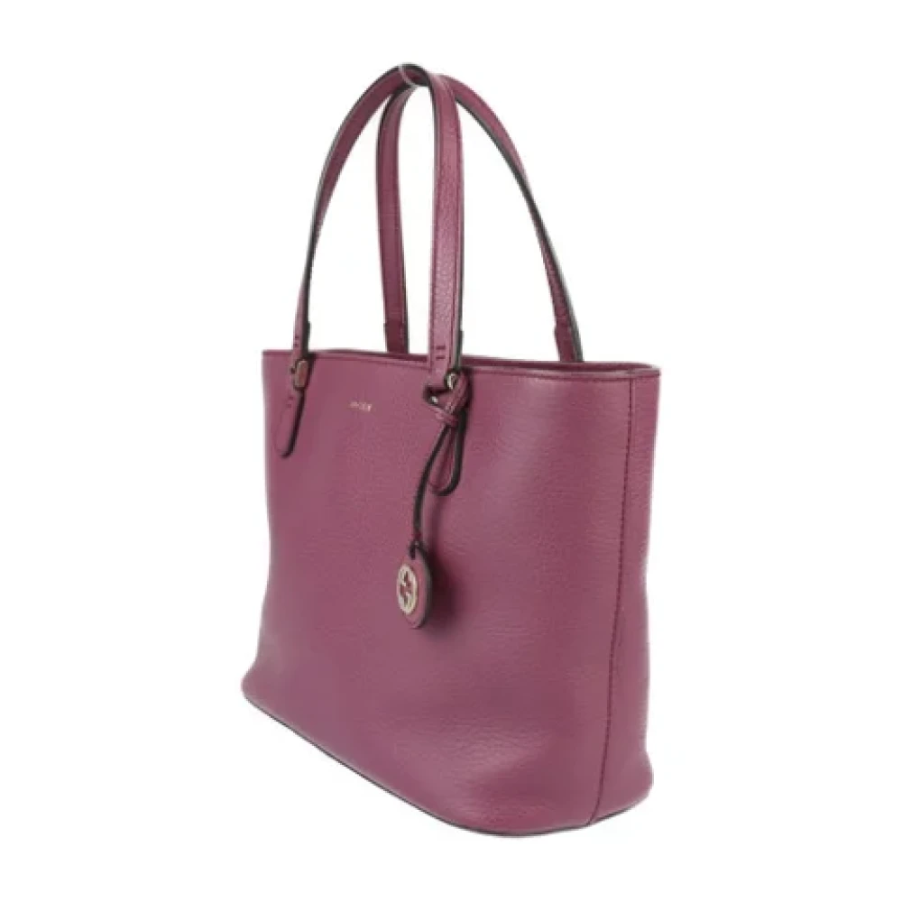 Gucci Vintage Pre-owned Leather gucci-bags Purple Dames