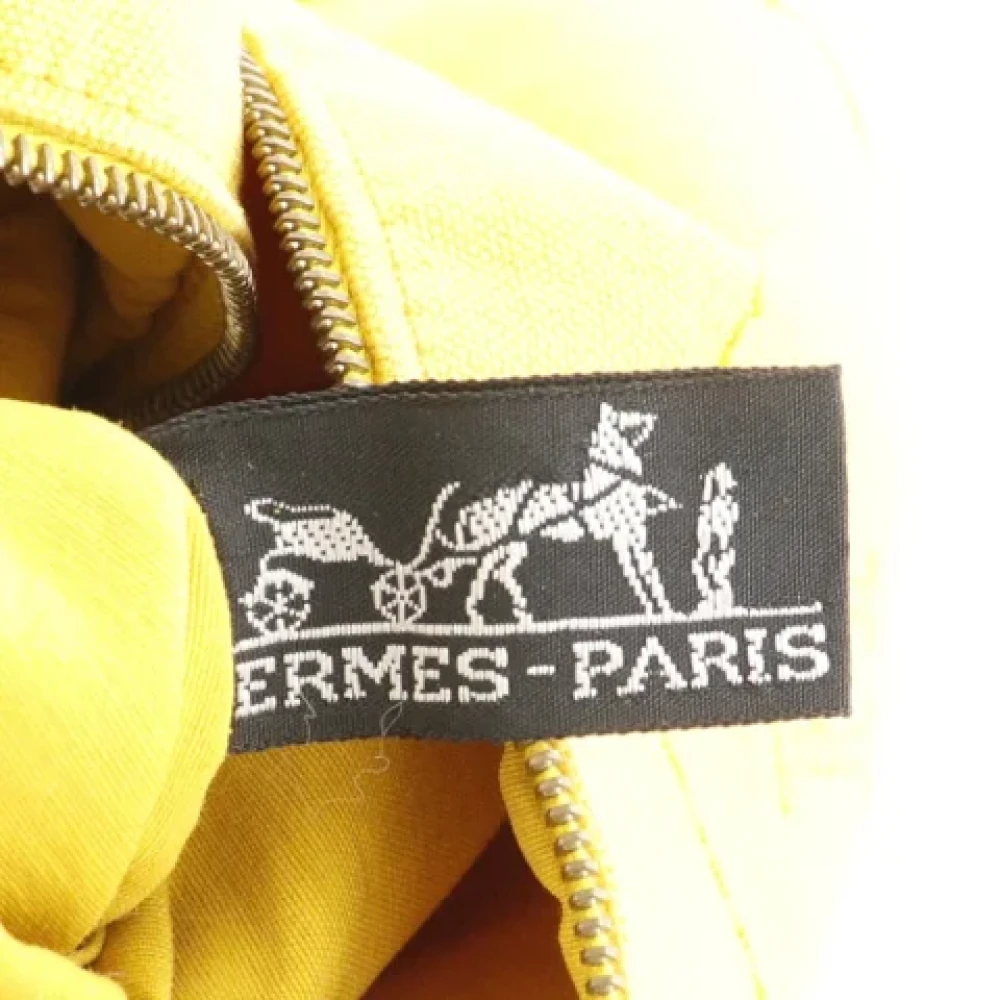 Hermès Vintage Pre-owned Cotton clutches Yellow Dames