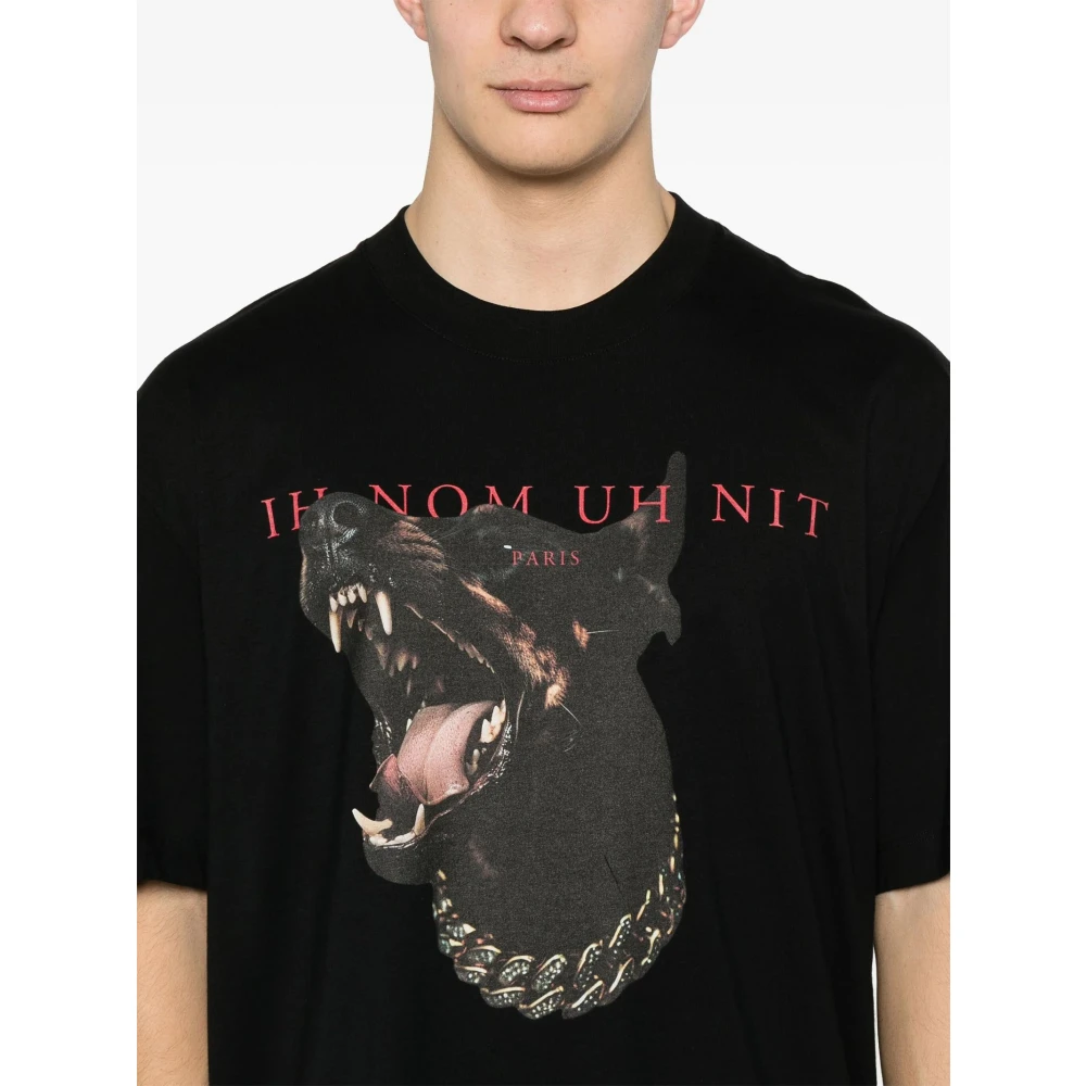 IH NOM UH NIT Zwart Katoenen Logo Print T-shirt Black Heren