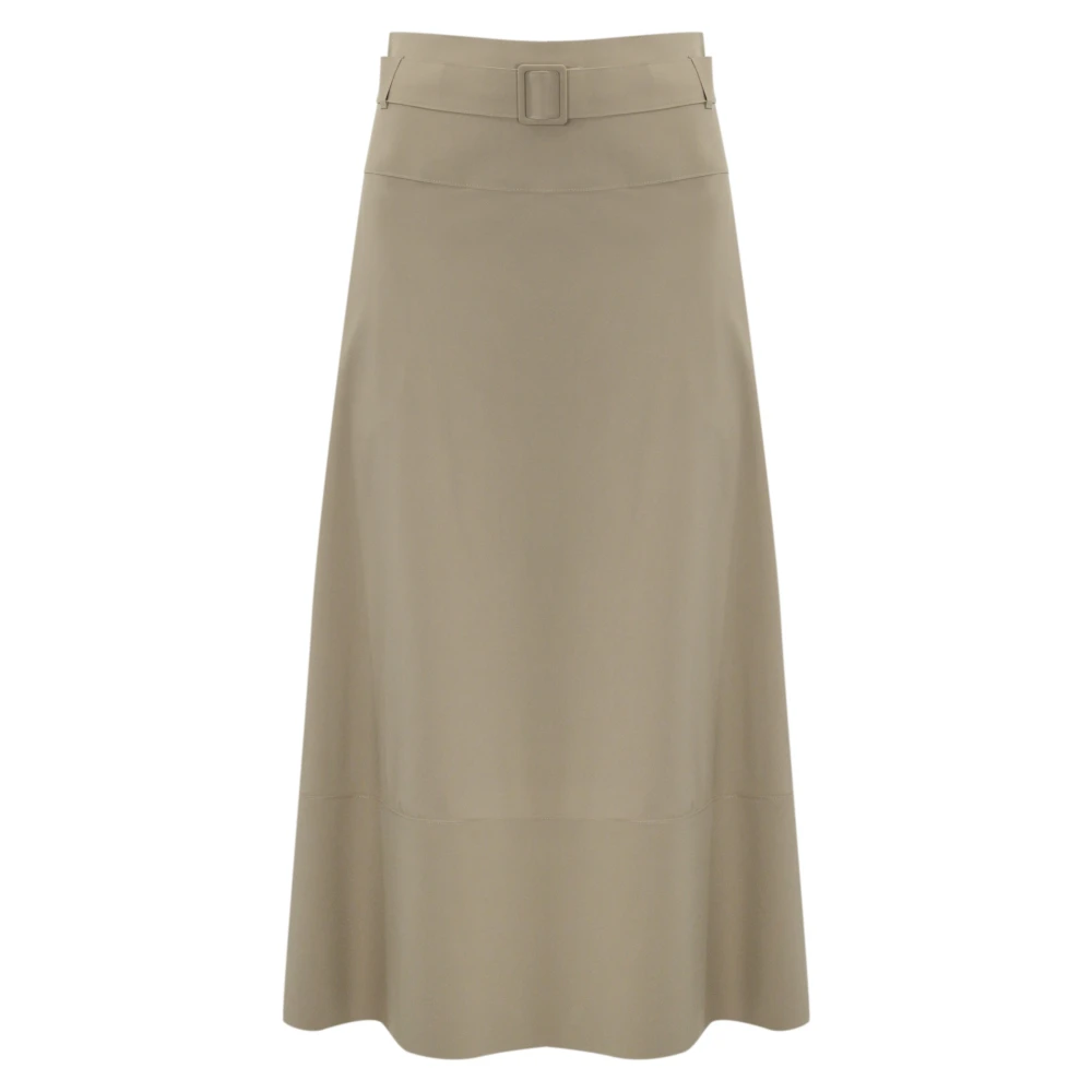 Max Mara Midi rok van technische jersey stof Beige Dames