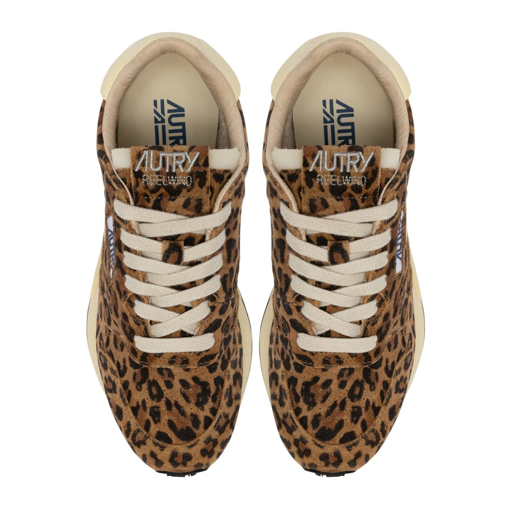 Autry Women's Brown Sneakers, 4 Uk, Reelwind Low Trainers